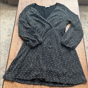 Polagram Black and White Knit Dress